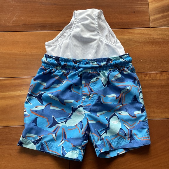Carters Swim Trunks 2T Blue Sharks - Picture 5 of 6